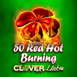 50 Red Hot Burning Clover Links casino game by Novomatic – featured logo at Telbet Casino